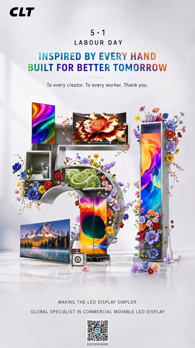 LedClt's tweet photo. ๐Happy International Labor Day! CLT extends sincere holiday greetings to our global users!๐
๐We salute the spirit of labor and partners who advance with the times!
#CLT #CLTLED #LaborDay #CheersToHardWork #happylaborday #Movableled #meetingdisplay #meetingledwall https://t.co/s4EL6PNzWx