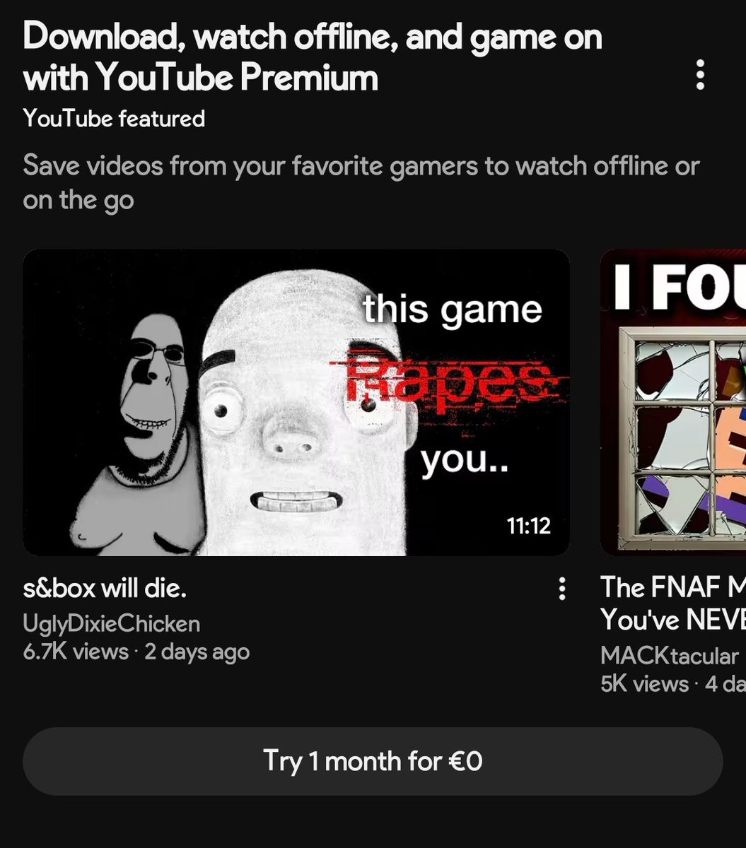 DaFireDevil's tweet photo. No thanks, YouTube, I think I'm gonna pass on that https://t.co/YAPTtysqGa