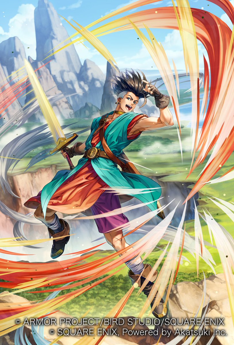 【お仕事情報 再掲】2026年4月17日に『ロマンシング サガ リ・ユニバース』にて、私が描かせていただきました「[オレが主役だぜ！]レッド」が実装されました。
『ドラゴンクエストタクト』とのコラボイラストを担当させていただきました！
是非ゲットしていただければ幸いです！
#ロマサガＲＳコラボ