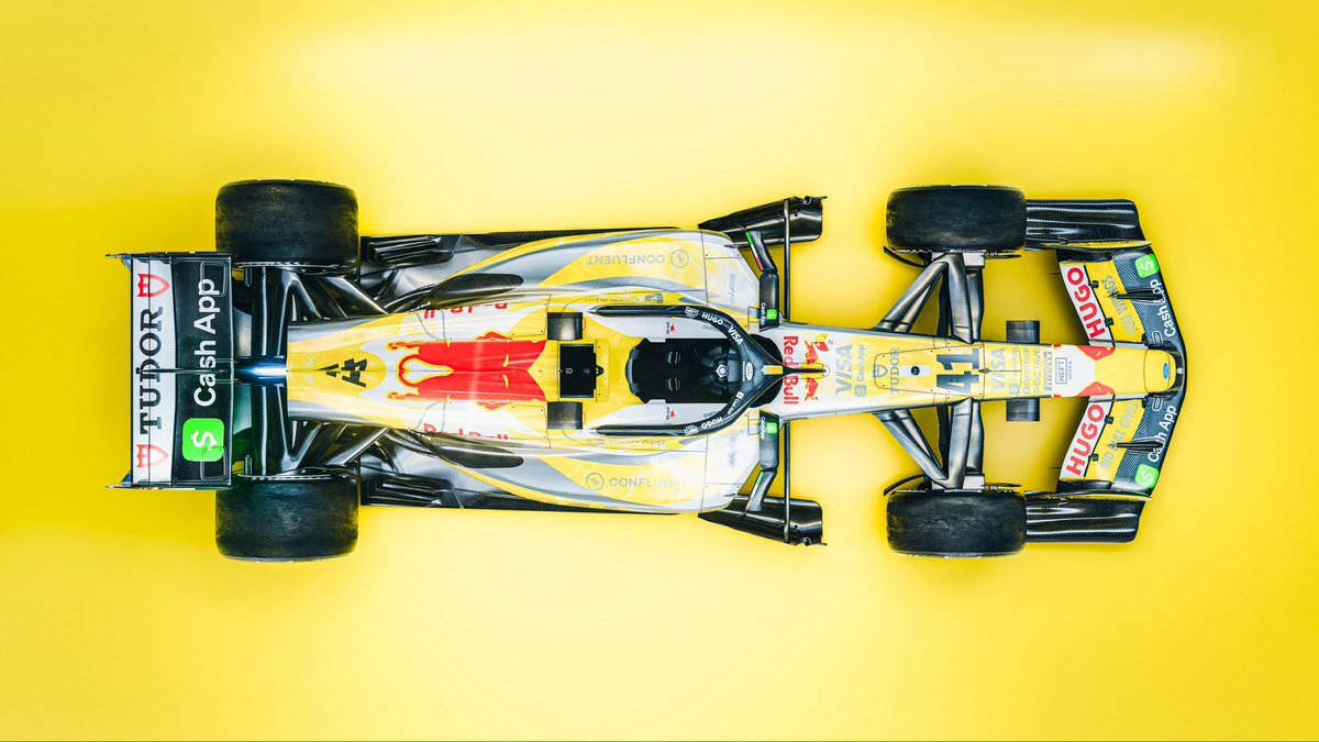 AuRupteur's tweet photo. Livrée "Red Bull Summer Edition" pour Racing Bulls à Miami. 🍋 https://t.co/pJvwxrRzhj