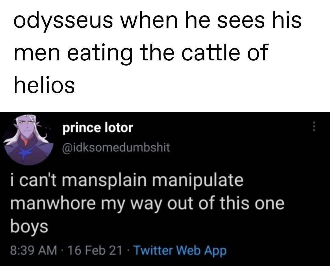 Classical Studies Memes (@csmfht) on Twitter photo 