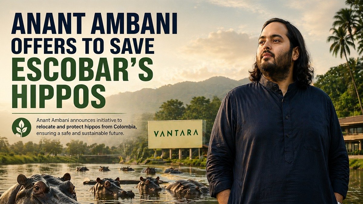 NewsKiDuniya6's tweet image. A major step for wildlife! Anant Ambani has launched an initiative to rescue and relocate Pablo Escobar’s hippos 

The goal is simple  to provide them with a safe and sustainable future 
#WildlifeConservation #SaveAnimals #Sustainability #anantambaniseva