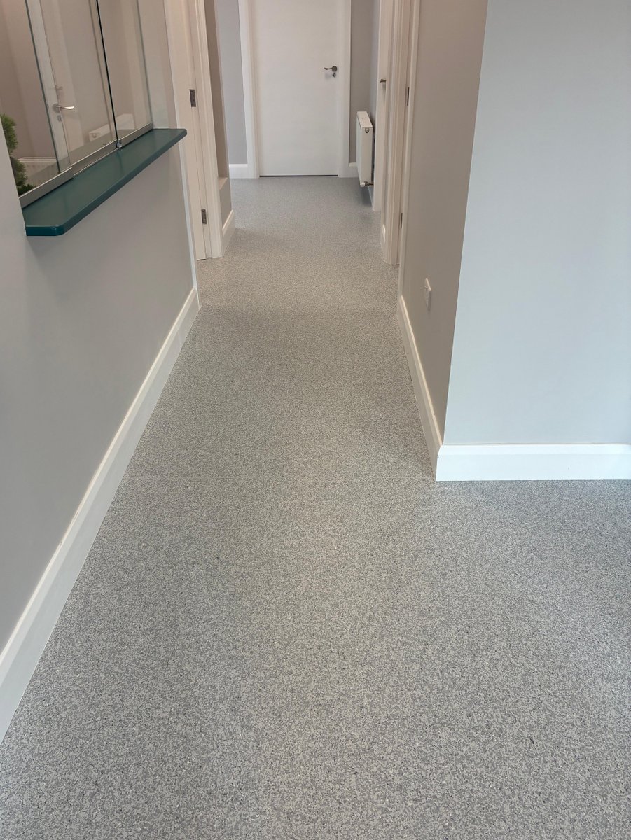 PFL_Ireland's tweet image. Pale Slate 1200 from the Classic Mystique PUR collection by Polyflor, fitted in Reyhani Medical, Limerick. Classic Mystique PUR is a heavy-duty homogeneous #flooring that is 100% #recyclable, easy to maintain, and perfect for #healthcare projects.