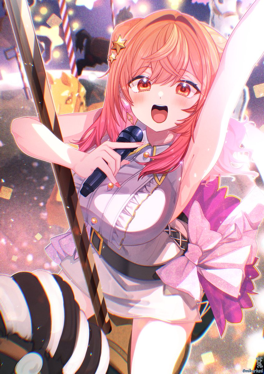 #リリカウントダウンアート26

5月

昨年は初の誕生日ライブで遊園地を舞台に沢山のホロメンと歌い、歌唱とダンスの成長を魅せてくれました☺️
日々成長する莉々華ちゃんに親心の秘書見習いもにっこり🥰

※イラストのAI学習はご遠慮ください⚠️

#ririkart