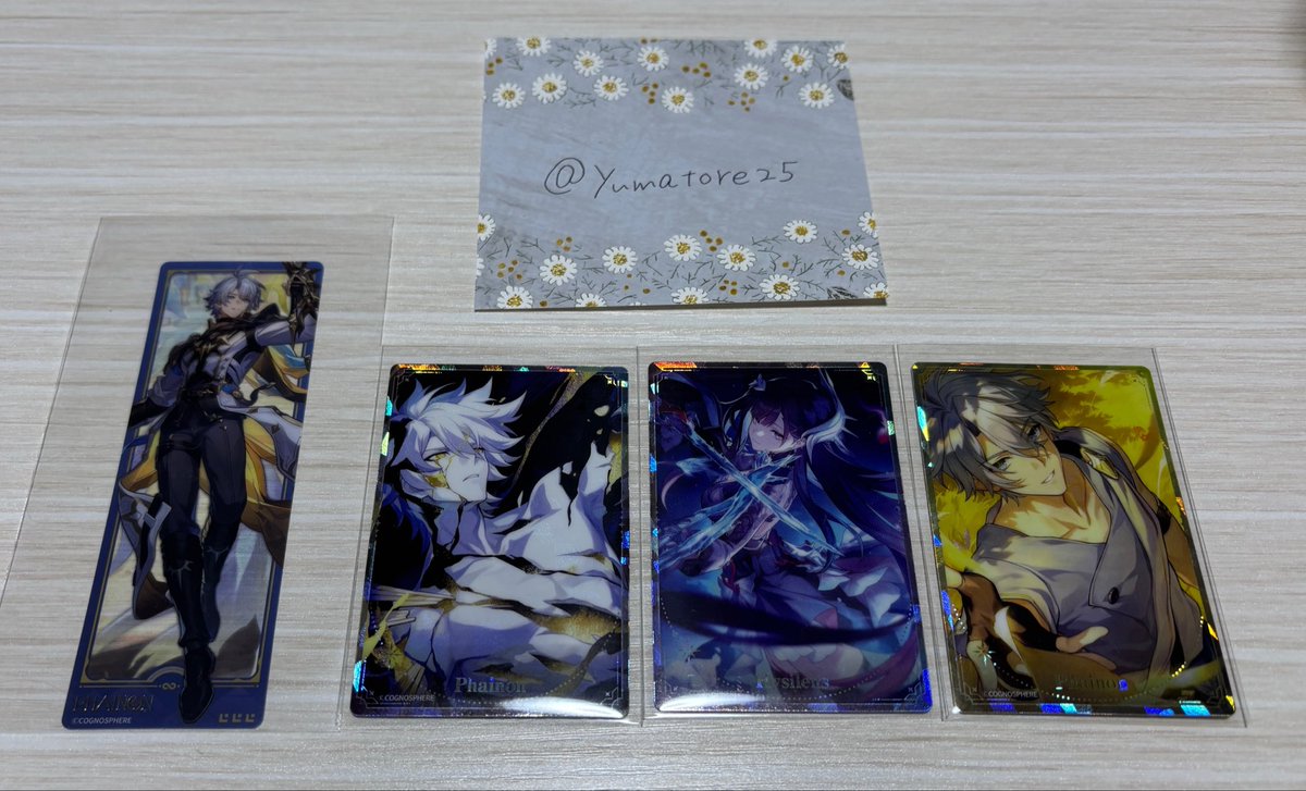 yumatore25's tweet photo. 崩壊スターレイル 崩スタ スシロー
【交換】

譲)しおり ファイノン
カード ファイノン セイレンス
シークレット ファイノン

求)同種アナイクス

カードのコードは全て使用済みです
GW明けの発送になります https://t.co/VwmioxepOo