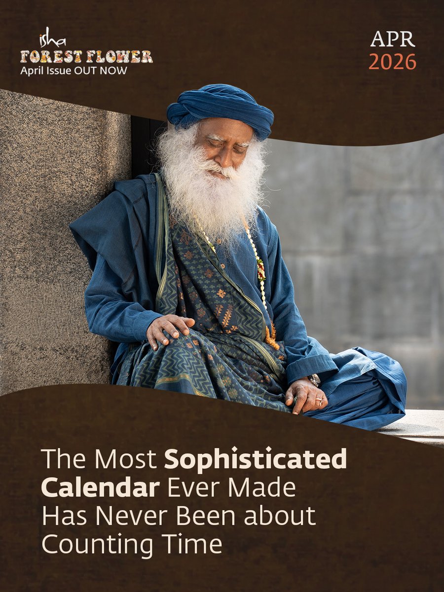 ishafoundation's tweet image. What if a calendar was never meant just to count days?
The yogic calendar was designed not just to track time, but to align human life with larger cosmic cycles. Sadhguru explores why this ancient system may be one of the most sophisticated ever created.
April issue of Isha