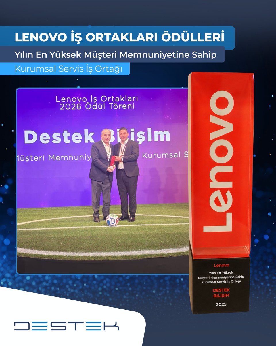 destekas's tweet photo. Lenovo BPM’26 kapsamında 4 farklı kategoride ödül almanın gururunu yaşıyoruz.

Bu başarıda emeği geçen tüm ekip arkadaşlarımıza ve müşterilerimize teşekkür ederiz.

#DestekAŞ #LenovoBPM26 #Teknoloji #IT #BusinessPartner https://t.co/FG0Y57jIhP