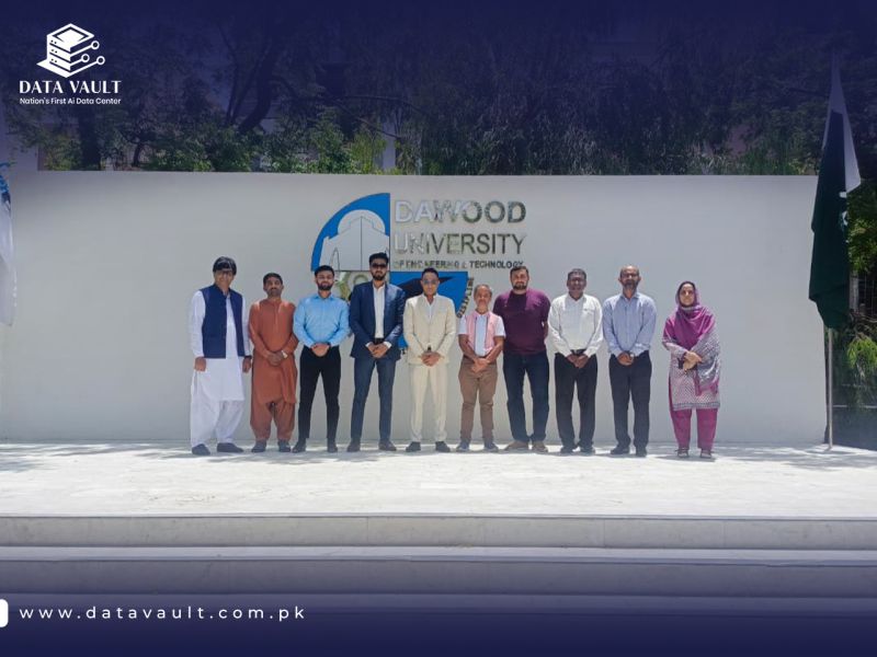 Datavaultpk's tweet photo. It was a pleasure for Data Vault Pakistan to visit Dawood University for a session on Pakistan’s AI infrastructure. The discussion focused on industry alignment, faculty engagement, and preparing students for evolving tech landscapes.

#DataVaultPakistan #AI #HigherEducation https://t.co/nLfPo4t9uG