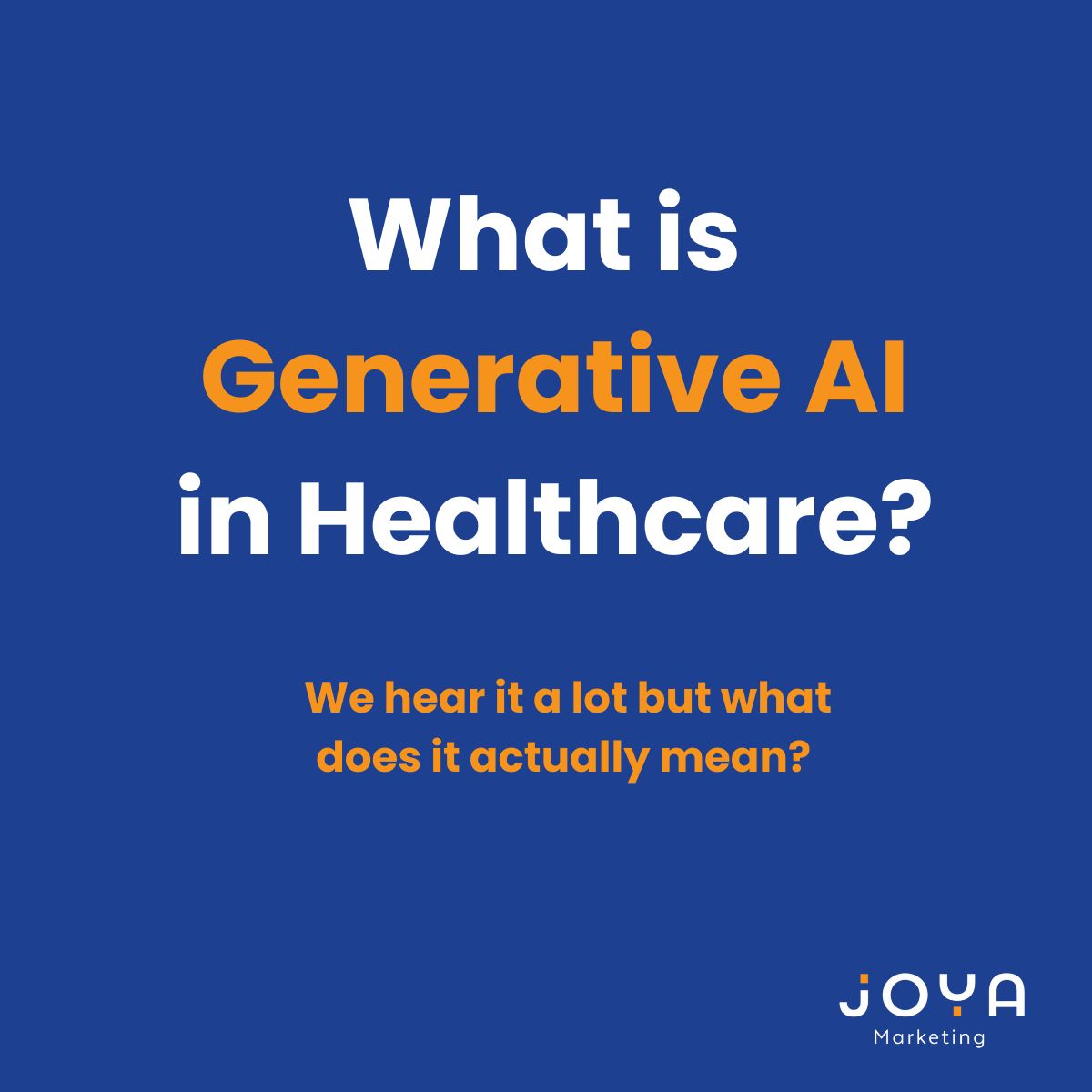 JoyaMarketing's tweet image. “Generative AI in healthcare” gets used everywhere.
But it simply means: AI that creates usable outputs from complex data – summaries, reports, explanations, even drug candidates.

The real issue isn’t the tech.
It’s how loosely we describe it.
Clarity &amp;gt; buzzwords.
#Healthcare