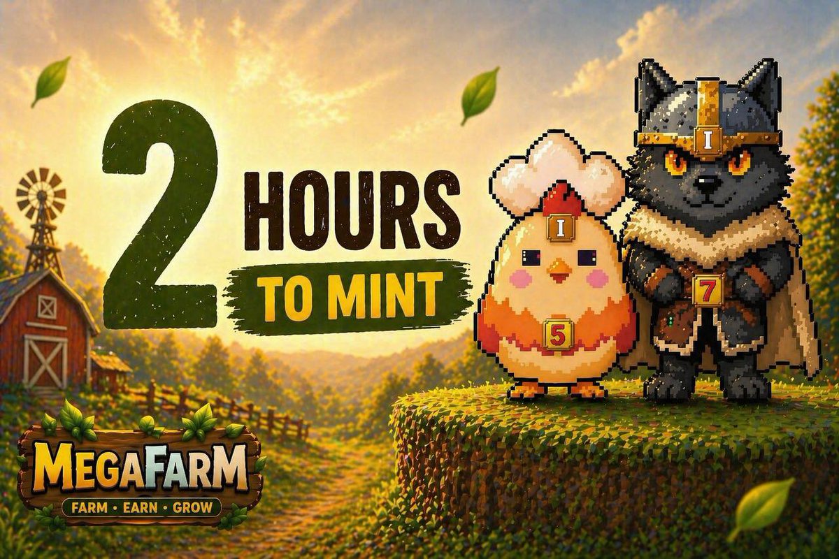 MegaFarm_io's tweet image. 2 hours left for Gen0 Wolf &amp;amp; Chicken mint 🐺🐔

Want early access? (WL)

Last chance.

RT this post + join Discord:
discord.gg/beEbuCXKj4

Then drop a Wolf or Chicken pic in #chicken-wolf

We’ll pick 10 for GTD WL 🐺🐔
