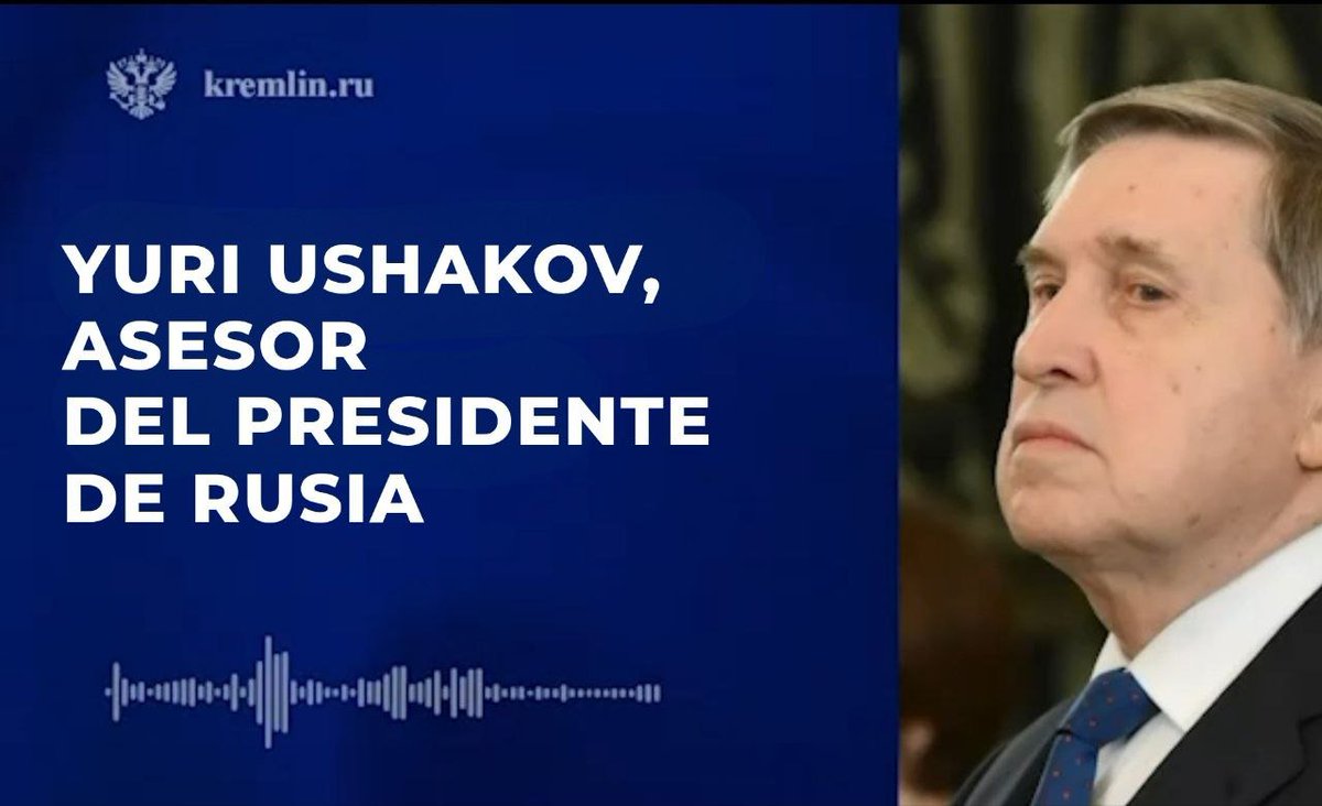 mae_rusia's tweet image. 🇷🇺🇺🇸 📞 Asesor del Presidente de Rusia, Yuri #Ushakov, comenta la conversación telefónica entre Vladímir #Putin &amp;amp; @realDonaldTrump

#Irán #Ucrania #RusiaEEUU

Leer: t.me/MAERusia/7812