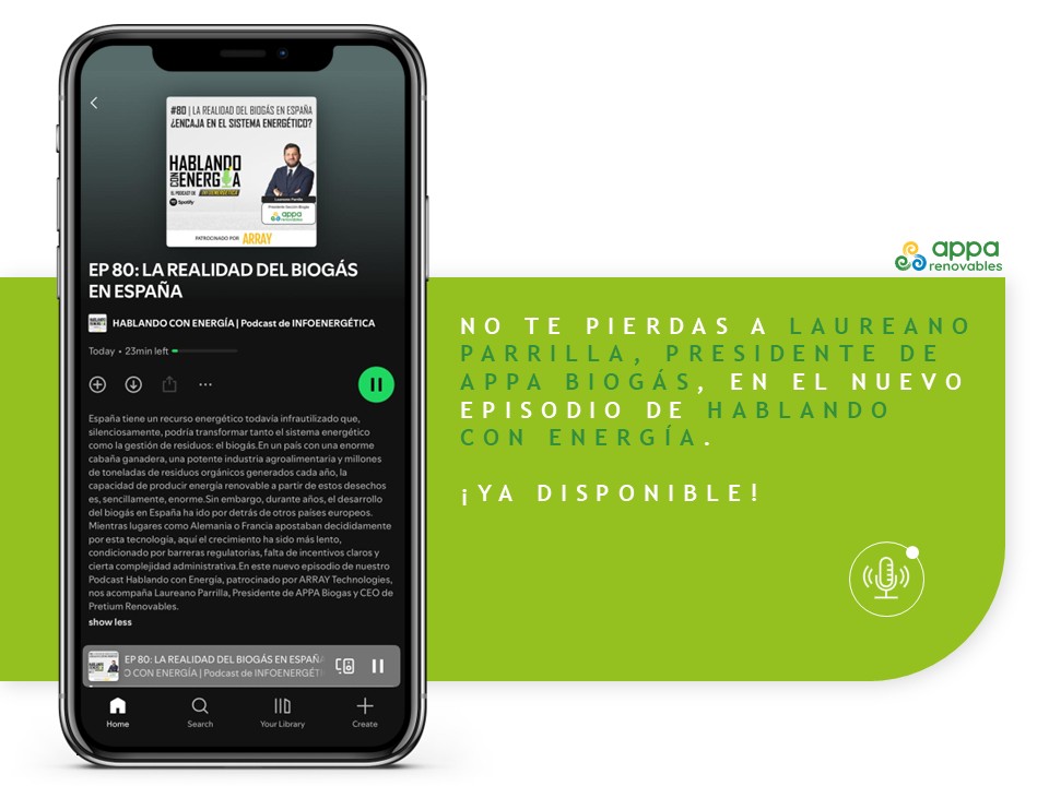 APPA_Renovables's tweet image. El #biogás es uno de los grandes recursos energéticos aún por desarrollar en España ⚡🌱 En el #podcast Hablando con Energía de @ENERGETICAINFO, Laureano Parrilla, Presidente de #APPABiogás, analiza su potencial, retos y papel en la #descarbonización.

🎧👇