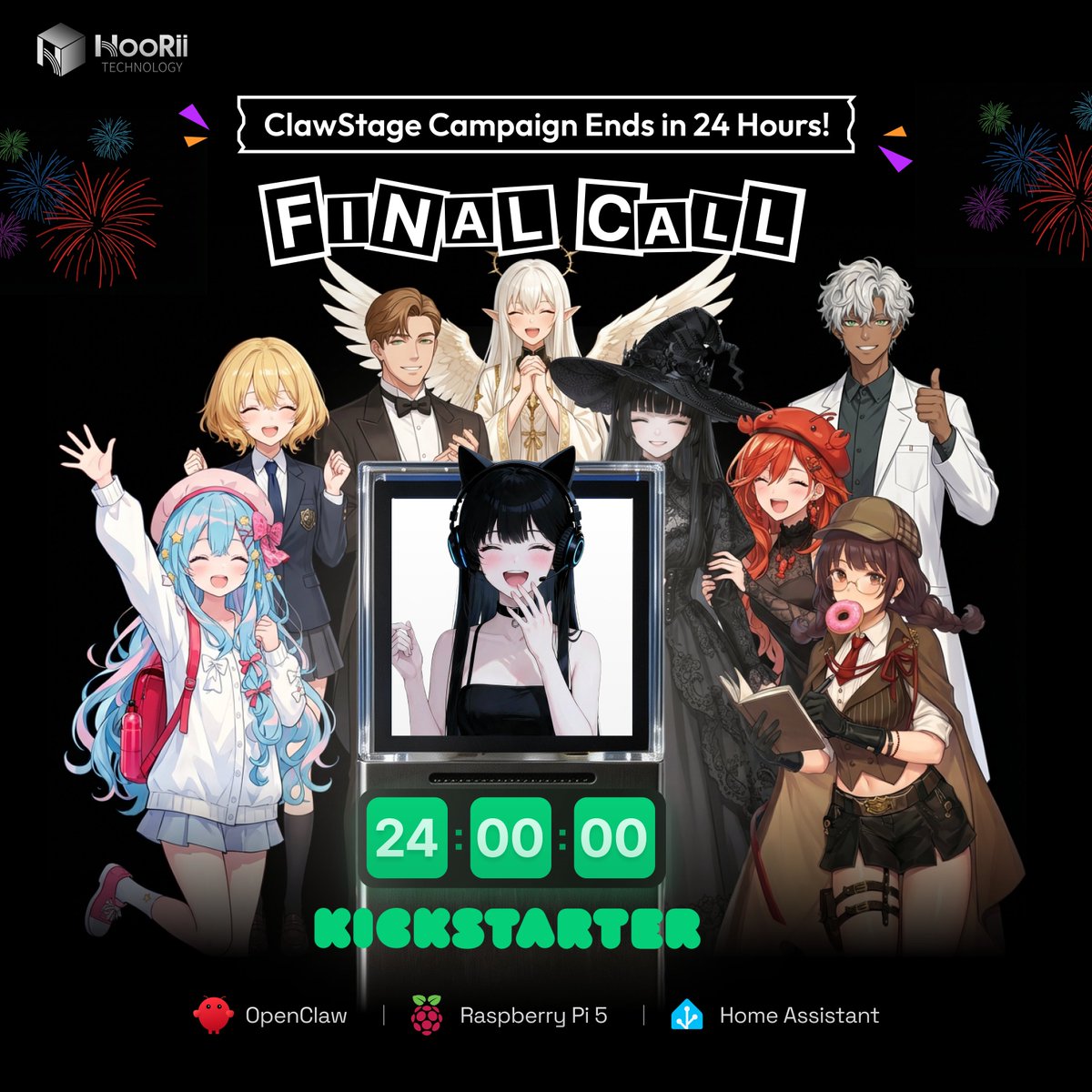 HooRiiTech's tweet photo. Final 24 hours!
This is it—your last chance to snag the Super Early Bird deal. Don't miss out as we head into the final countdown!
Back us on Kickstarter:
https://t.co/uMgX6wR39K
#ClawStage #FinalCall #SmartHome #HomeAssistant #RaspberryPi #Openclaw #Persona https://t.co/P5nqh7BN1h