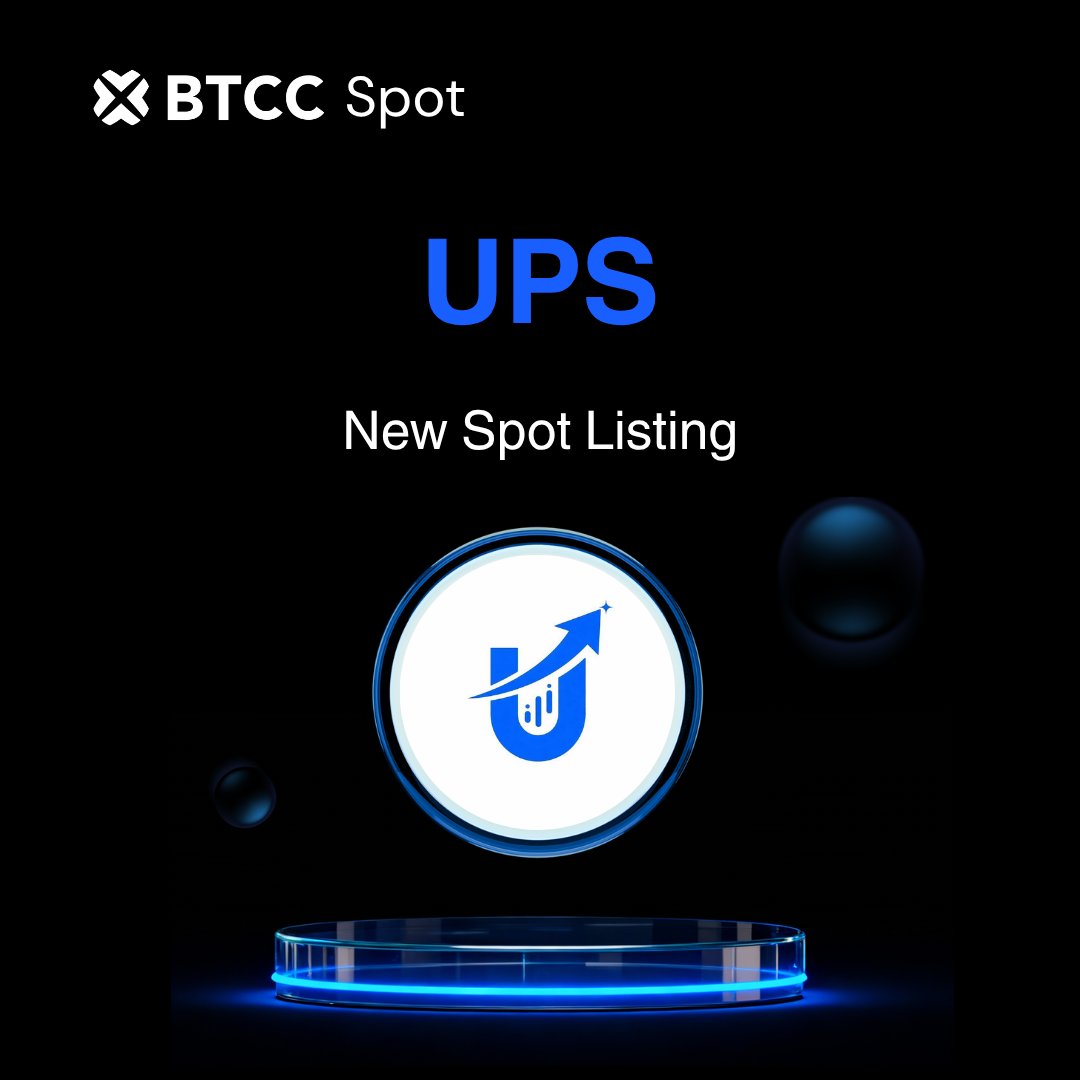 BTCCexchange's tweet image. 📢Its LIVE now
New Spot on BTCC 🔵$UPS @upscreener 
Trading Pair✅UPS/USDT
Trade▶️btcc.com/en-US/spot/UPS…

#BTCCSpot #UPS