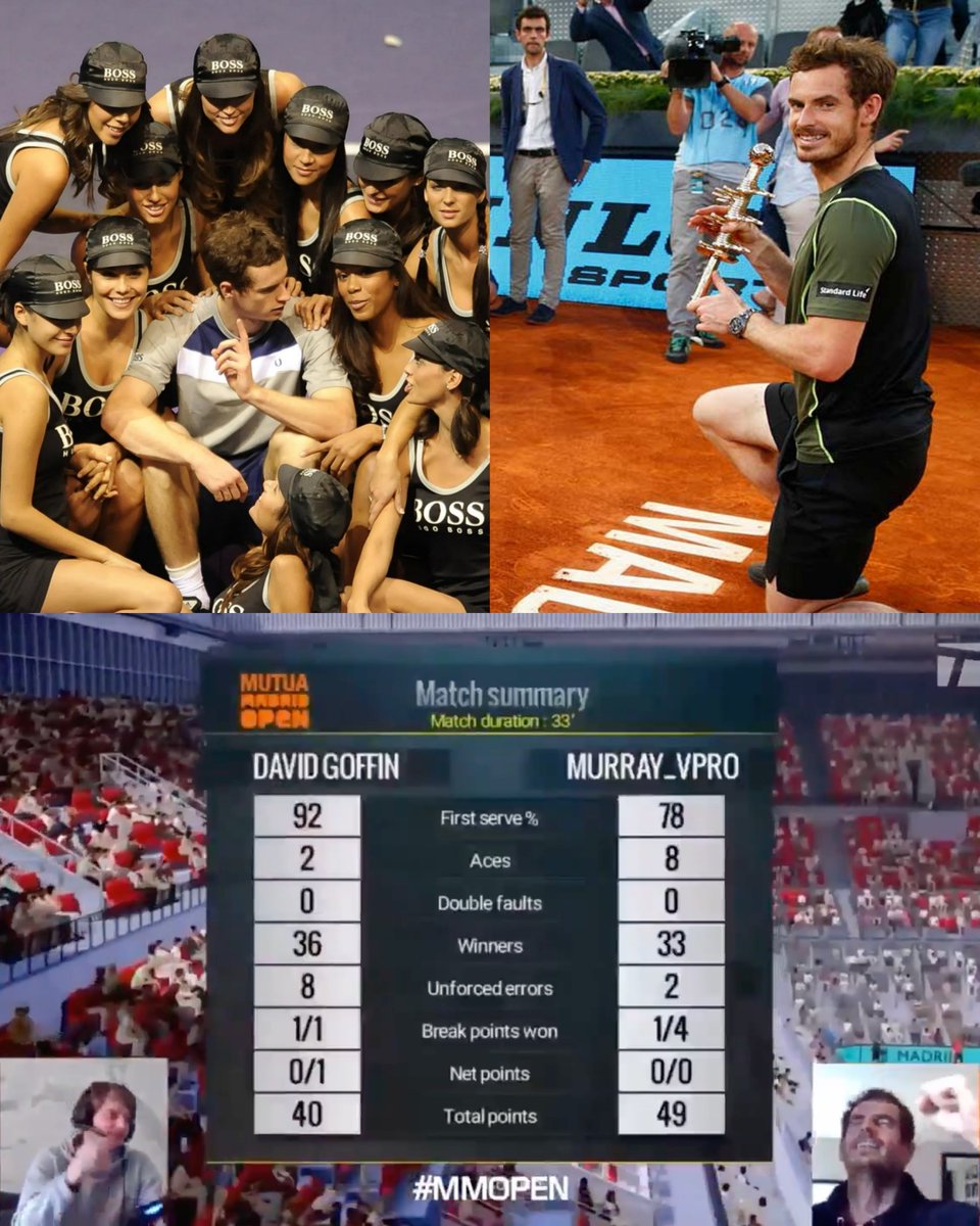 Andy Murray won Madrid on hardcourt (2008), clay (2015), and PlayStation (2020).

A record forever untouchable.