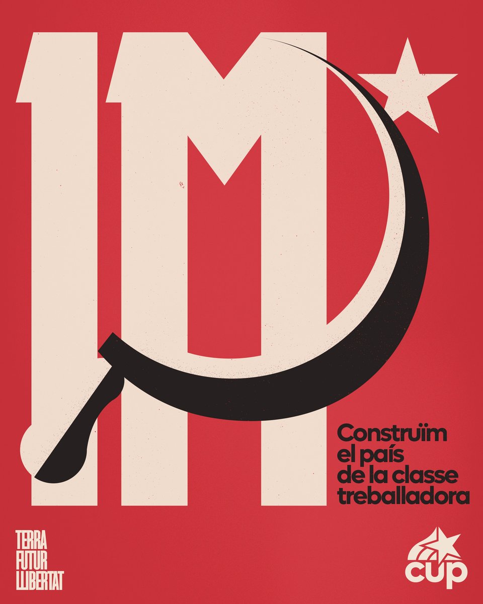 Vivim en un sistema capitalista que s’expressa de manera ferotge i que acumula riquesa a partir de la nostra força de treball, mentre s’enriqueix i empitjora les nostres condicions de vida.

[FIL 🧵] 1 de maig | CONSTRUÏM EL PAÍS DE LA CLASSE TREBALLADORA