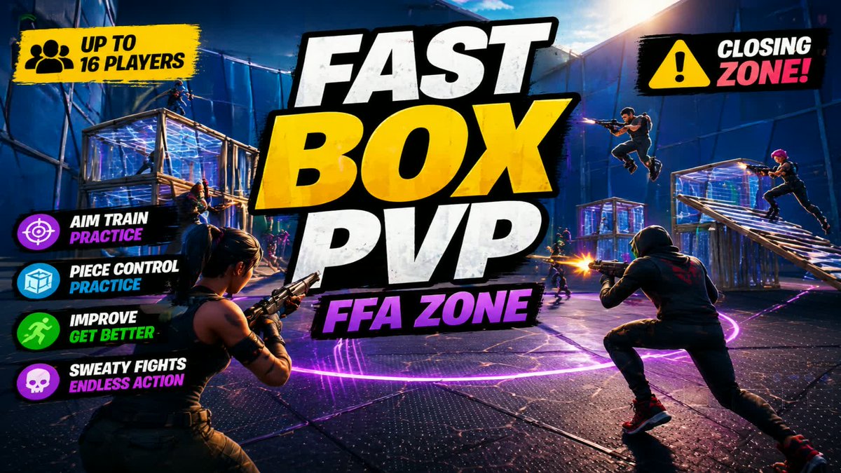 JustSrish's tweet photo. Guys, my new Fast Box PvP ⚡ map is out now! I custom coded it for 0 delay, so feel free to test it and let me know what you think ✌️

You can choose between new and OG weapons.

Map Code: 3131-7607-4616  
Much love 😘
@BabosGaming 
@Fortnite 
@FNCompetitive https://t.co/ABVLnjdYif