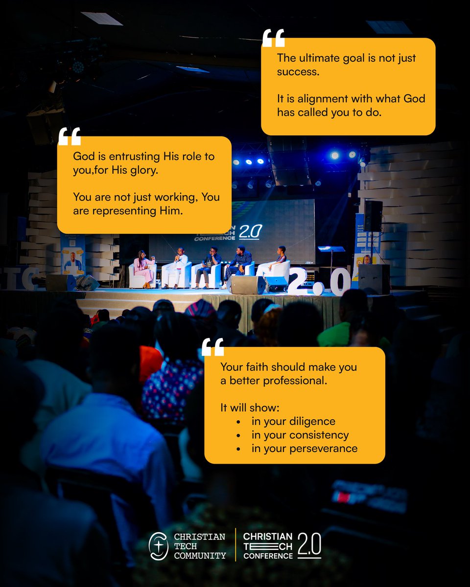 christiantechco's tweet image. The panel discussion at CTC 2.0 was too loaded! 🔥

Swipe left to catch a glimpse of the session by our amazing panelists. 

Tell us in the comments section, which slide stood out to you the most? 

#CTC #ChristiansInTech #TechConference #FaithInTech #Tech