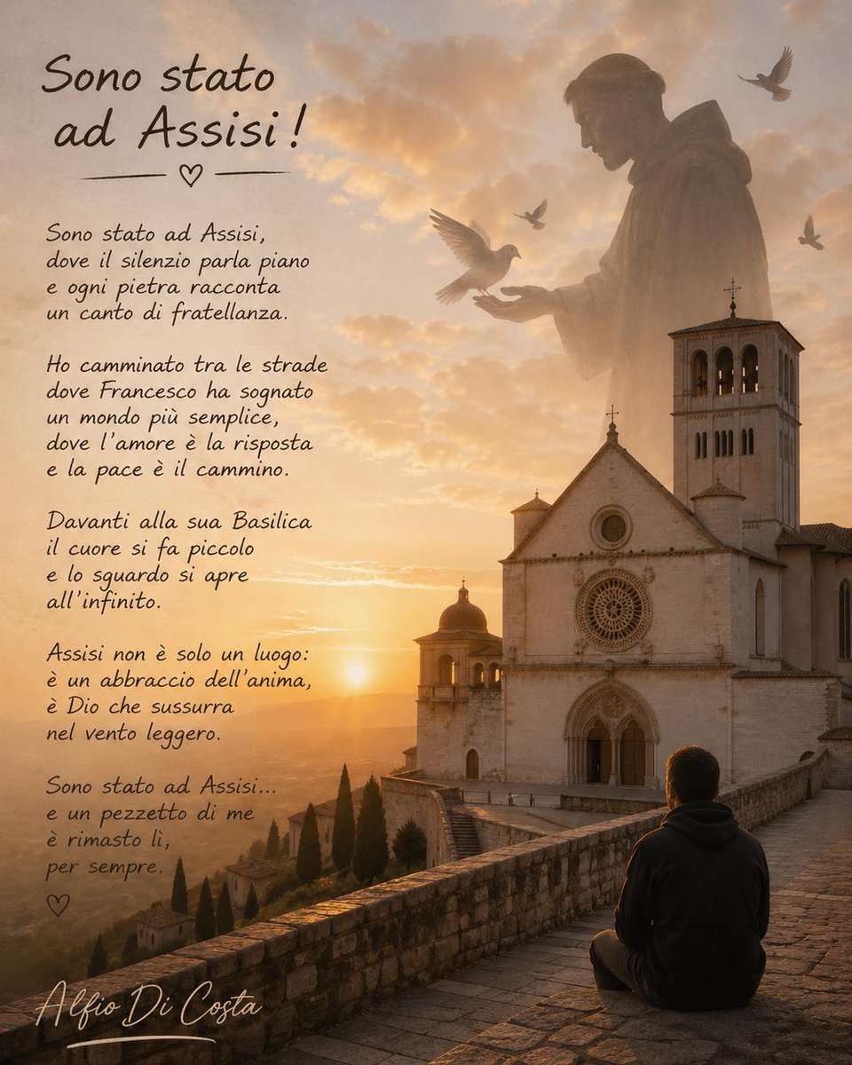 instagram.com/p/DXtDfPnFyfh/ Amiche ed Amici buongiorno. Ho fatto un viaggio ad Assisi che non è stato soltanto uno spostamento nello spazio, ma un cammino condiviso fatto di emozioni, silenzi e sorrisi. L’ho vissuto insieme a mia moglie e a cari amici, persone con cui ogni passo è