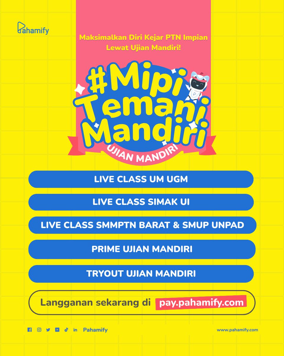 Pahamify | TO + Live Class UTBK & Ujian Mandiri tweet media