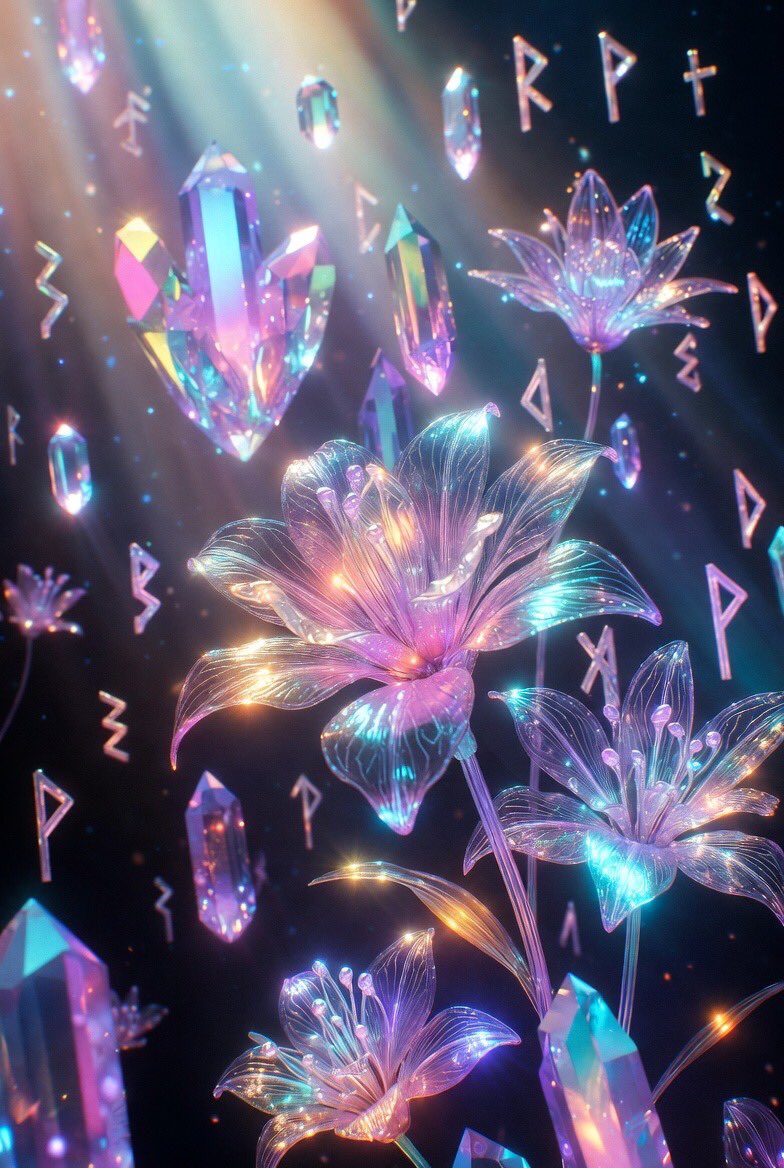 Jotrade2's tweet photo. New genre unlocked ✨  
When galaxies bloom into living crystal flowers...  

What would you name this art style? 👇

#AIArt #SurrealArt #DigitalDream https://t.co/WMEHL2FZ0a