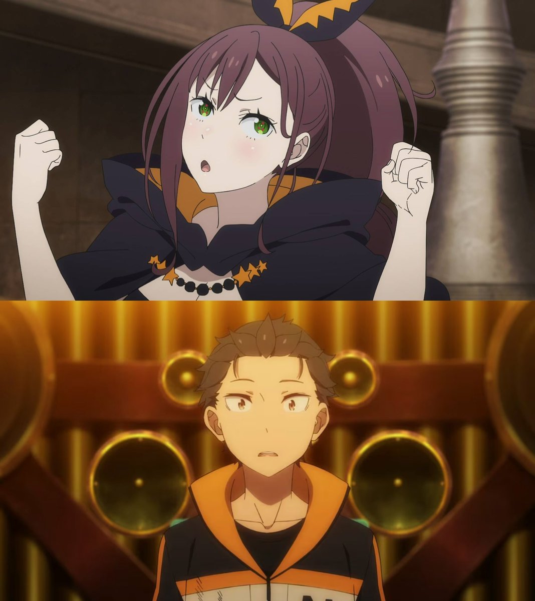リゼロ #rezero シャウラの服装とスバルのジャージのカラーリングが