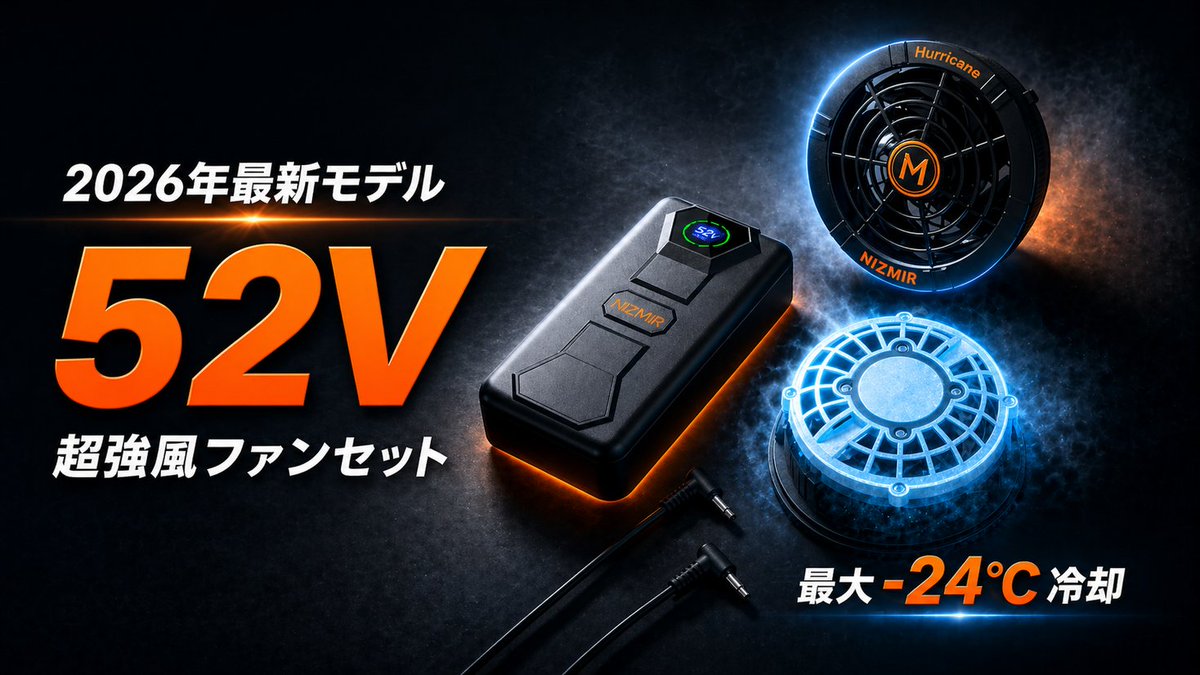 新発売記念・40％OFF】これ一台で猛暑対策完了！NiZmir空調作業服用