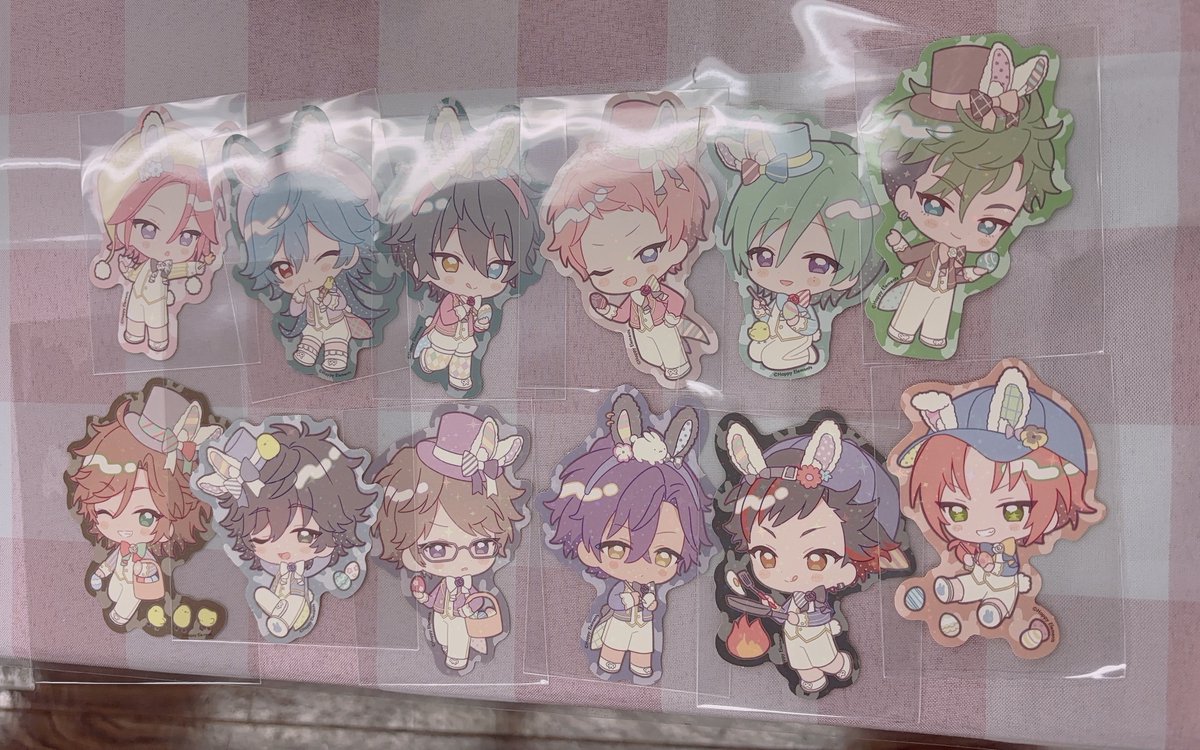 vane_goods's tweet photo. 【交換】あんスタ アニカフェ アニメイトカフェ イースター ステッカー イラストシート

譲：こはく ライカ 宗 みか 巽 ジュイス アドニス 鉄虎 レオ 斑 陣 章臣
求：ニキ 望見 > 真 司 ジュン 忍 チトセ

只今池袋におります。手渡し交換優先。 https://t.co/cMKnJpFx5r