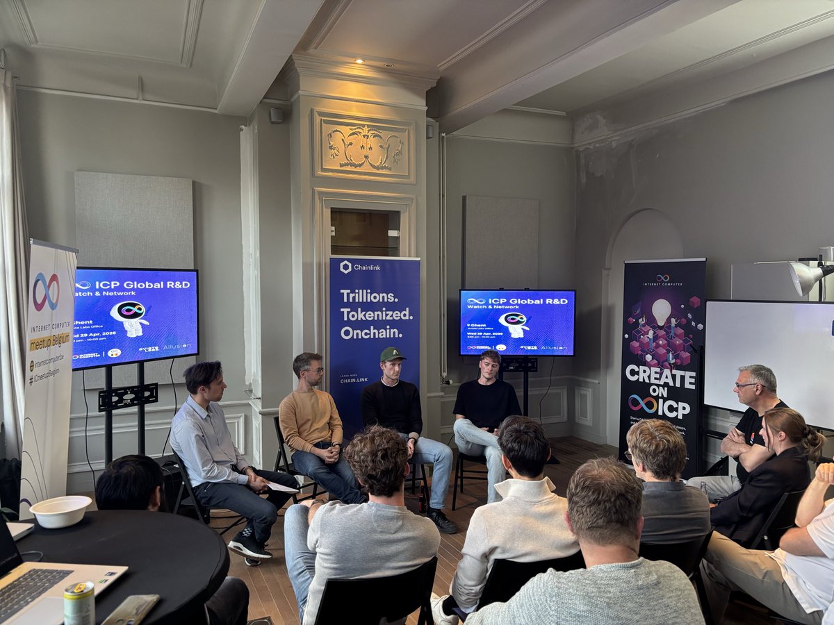 crypt0max_'s tweet image. $ICP meet-up in Ghent yesterday…💡

Interesting debate on recent developments in #crypto , #Chainlink #OKX also present. @QuintenFrancois on the KOL front. 

Huge opportunities hidden in the current liquidity exodus, but 💯 the future is on chain.

@caffeineai = well positioned.