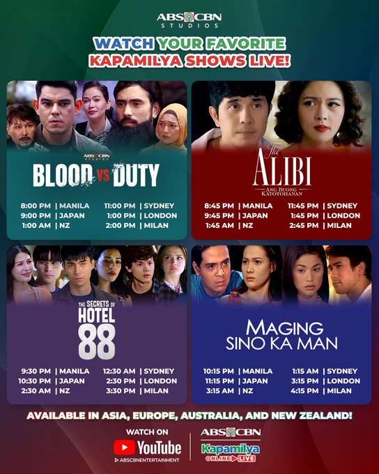 PaPiPh50823's tweet image. Makikipagkasunduan na kaya ang iba’t ibang mga panig? Alamin sa #PrimetimeBida! 🧐
 
Watch #BloodVsDuty, #TheAlibiAngBuongKatotohanan, #TheSecretsofHotel88, and #MagingSinoKaMan LIVE on #KapamilyaOnlineLive! 💥