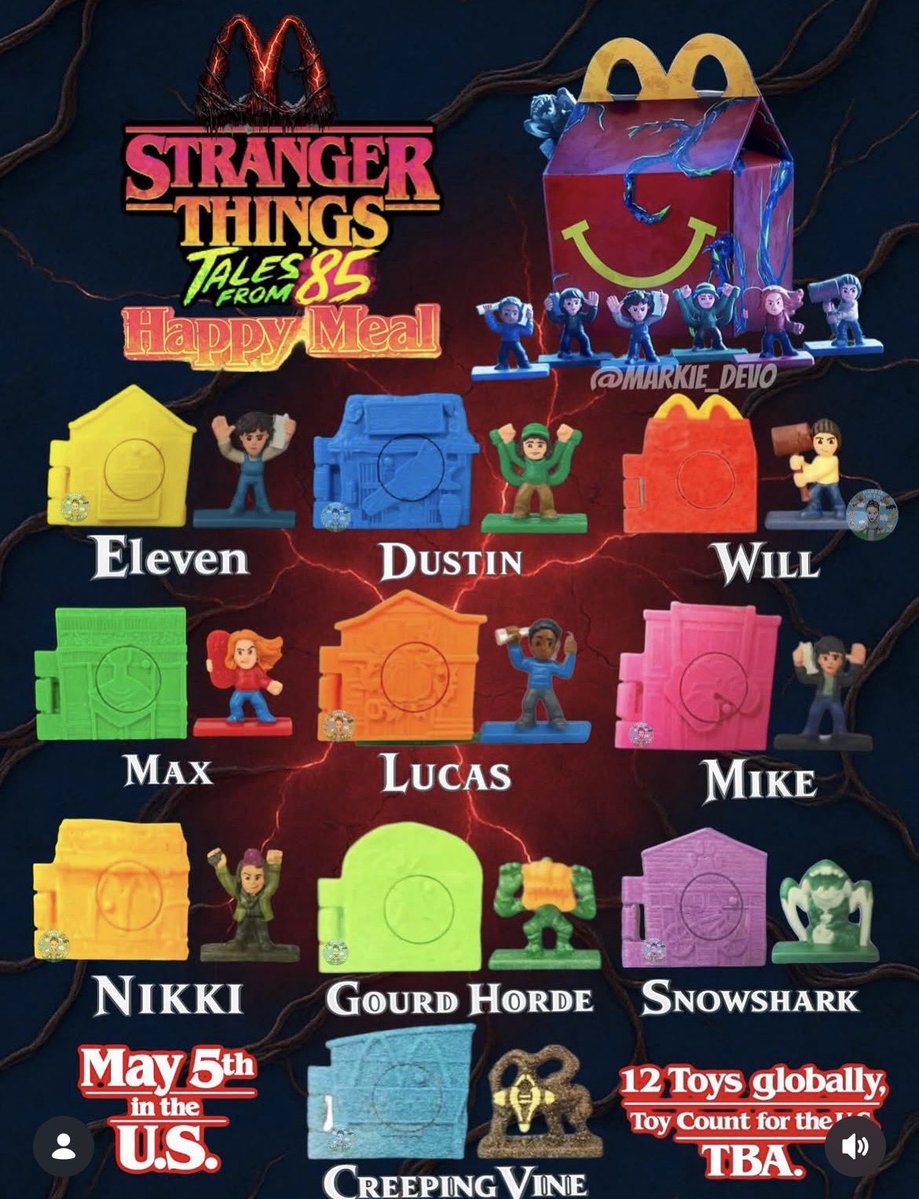 🚨| O combo do Mc Lanche Feliz de Stranger Things: Histórias de ‘85 já está DISPONÍVEL em todas as lojas do McDonalds no Brasil!#StrangerThingsTalesFrom85
