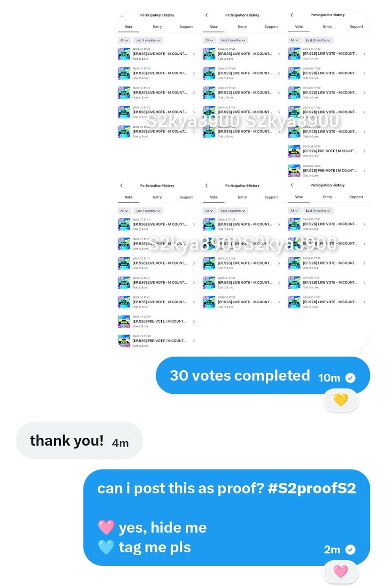 S2 votes MENTION after DM wts MCD VOTES tweet media
