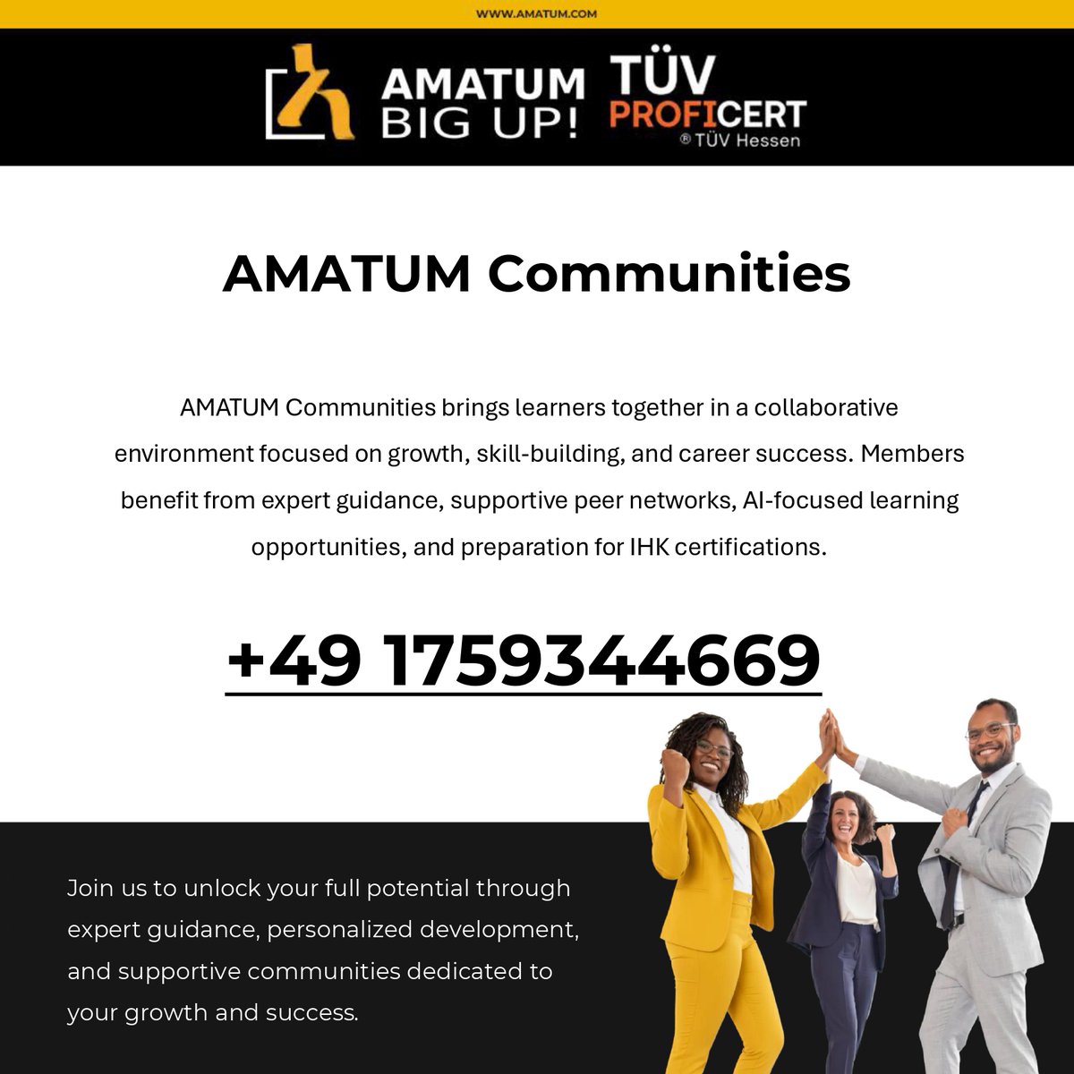 robertpurcell39's tweet image. AMATUM Communities - Collaborative Learning &amp;amp; Career Growth

#aiworkforce #careerdevelopment #upskilling #reskilling #learningplatform #workforceintelligence #skilldevelopment #talentmanagement #professionalgrowth #digitallearning

amatum.com/amatum-communi…