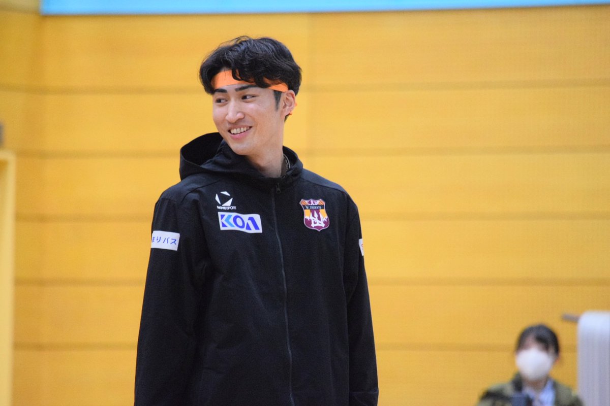 ハチマキもよく似合う✨
高校以来かな？ハチマキするの🤔

#VC長野トライデンツ
#工藤有史　選手