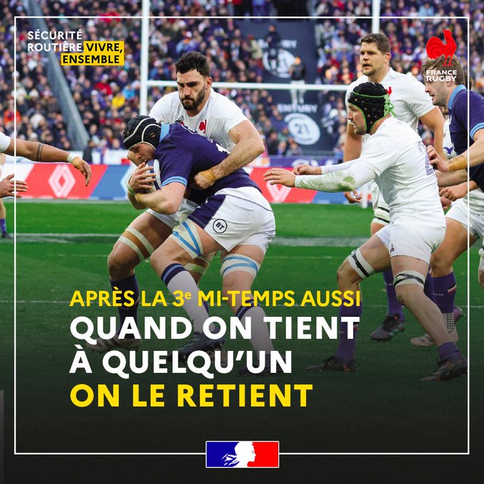 Image de Préfet Nouvelle-Aquitaine et Gironde : #SécuritéRoutière 🚘🏉⚽️| Aujourd'hui à 16h,&nbsp;l'Union Bordeaux Bègles&nbsp;affrontera&nbsp;l’équipe anglaise de