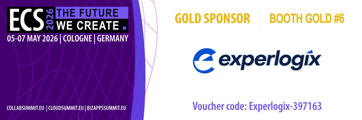 experlogix's tweet photo. #BizAppsSummit 2026 is right around the corner, and we’re excited to be joining the Microsoft Dynamics community in Cologne.

📅 May 5–7, 2026
📍 Booth: Gold #6

🎟️ Planning to attend? Use code Experlogix-397163 for 20% off your ticket:
👉 https://t.co/wUASNTu0y3 https://t.co/Zahv9lY6l7