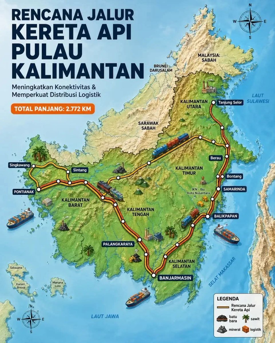 Tinggal Rencana. Ditanya kapan terwujud? Dengar pidato Gelap&amp;Yaman &amp;selama Gemoi dan kroni² si Mul berkuasa akan jadi mimpi org Kalimantan aja. 

MBG lebih utama. <a href="/Manse_Mangat/">Ayah_Hanita</a> <a href="/OrangUluBorneo/"> Borneo Man</a> <a href="/Dara_Cega/">DARA GADIS BORNEO</a> <a href="/_PakatDayak/">Pakat Dayak</a> <a href="/AmbrosiusJunius/">Ambrosius Junius</a> <a href="/BukeLeadee/">Erwin V46ayo</a> <a href="/maskendari/">MASKENDARI</a>