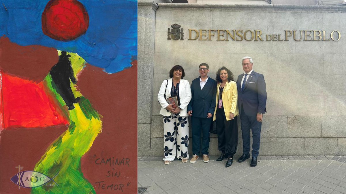 obrascristianas's tweet image. 🏆🎨 ¡Manuel Jesús Díaz Abreu, del PFTVAL Cristo Roto, gana el 1er Premio Nacional de Dibujo sobre Derechos Humanos! 🥇 Un orgullo para #Gibraleón ver su talento premiado por el Defensor del Pueblo en Madrid. ✨🇪🇸 @obrascristianas

#DerechosHumanos #Inclusión