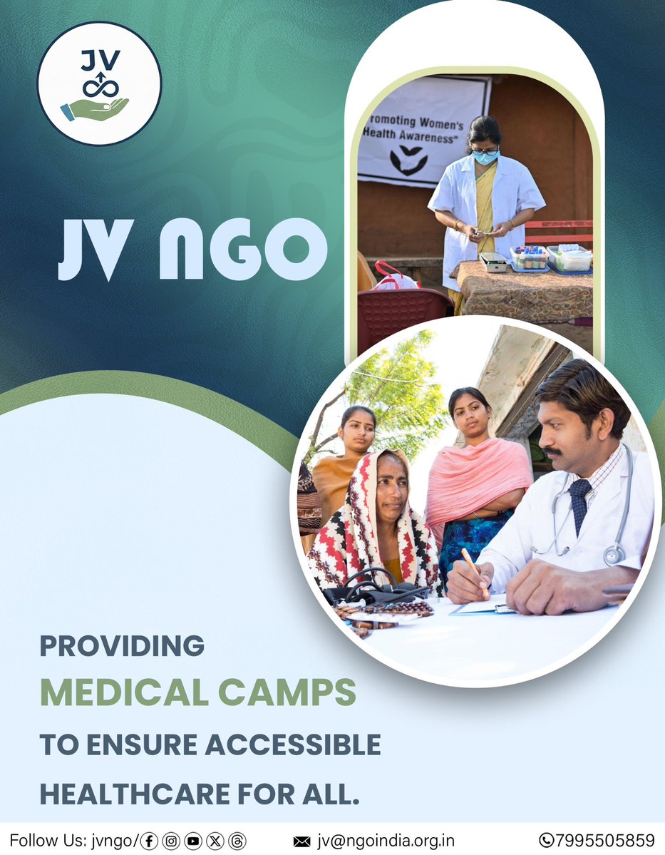 NgoJv38060's tweet image. **JV NGO** – Providing medical camps to ensure accessible healthcare for all.
#JVNGO #Healthcare #ServeSociety #CommunityHealth #SocialImpact