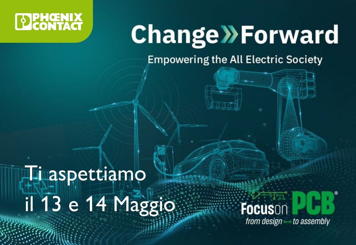PhoenixContactI's tweet image. Dal 13 al 14 maggio siamo a #FocusOnPCB!
Soluzioni PCB, cablaggio rapido e sistemi di siglatura allo stand A14.
Scopri di più👉 shorturl.at/hCwz1
#PCBdesign #Elettronica #Automazione