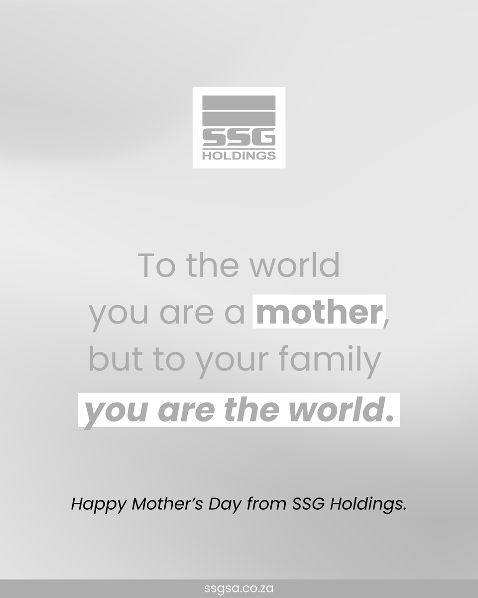 SSGHoldings's tweet photo. Mothers are the quiet strength behind families, teams and communities. Today we honour the love, resilience and everyday heroism of mothers, mother figures and caregivers in the SSG family and beyond.

From all of us at SSG Holdings, happy Mother’s Day.

#SSGHoldings #MothersDay https://t.co/IstslJj3Z6