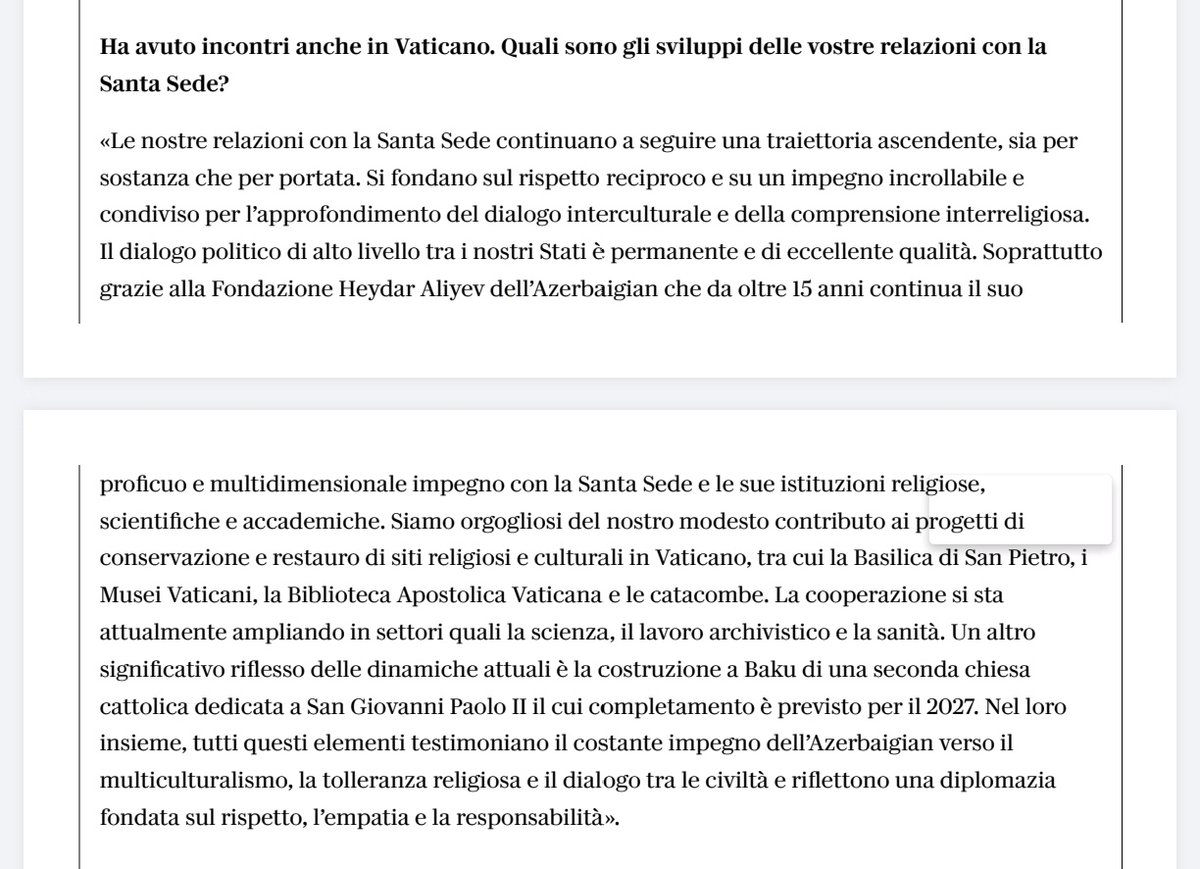 Ambasciata dell'Azerbaigian presso la Santa Sede tweet media