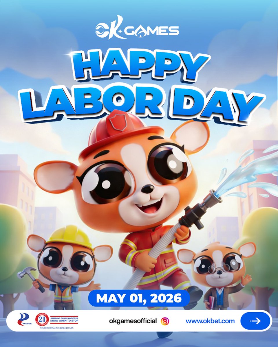 Happy Labor Day!

Saludo kami sa sipag, tiyaga, at dedikasyon ng bawat Pilipinong patuloy na lumalaban para sa kinabukasan.

#OKGames #OKFam #HappyLaborDay