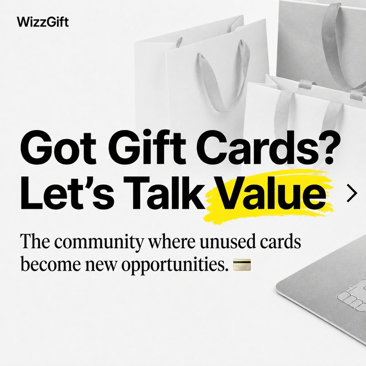 wizzgift's tweet image. Unused gift card balance? 
Don’t let it go to waste.💡

✔ Swap it
✔ Sell it
✔ Trade it
✔ Make every card count

#GiftCards #GiftCardExchange #SmartSpending