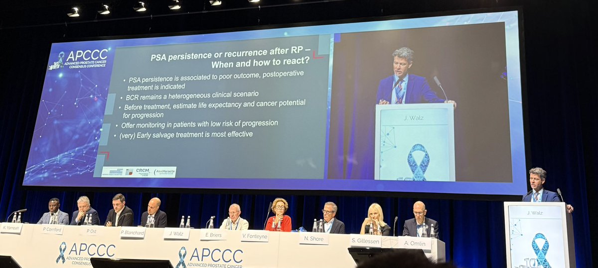 dmukherji's tweet image. #APCCC26 PSA persistence or recurrence after RP – When and how to react? #Monitoring
#RiskAssessment  
#JochenWalz @OncoAlert @APCCC_Lugano