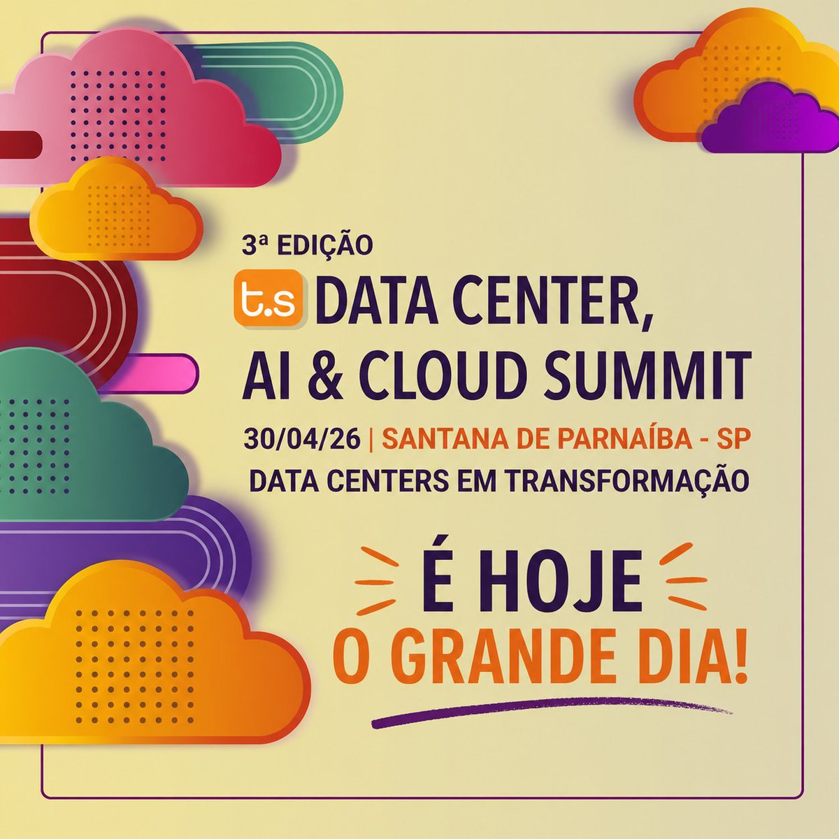 telesintese's tweet image. 🔥 Chegou o dia!

Hoje acontece o Data Center, AI &amp;amp; Cloud Summit, um dos principais encontros do setor, reunindo quem está na linha de frente da transformação digital.

Acompanhe tudo com a gente 🚀

#DataCenter #IA #Cloud