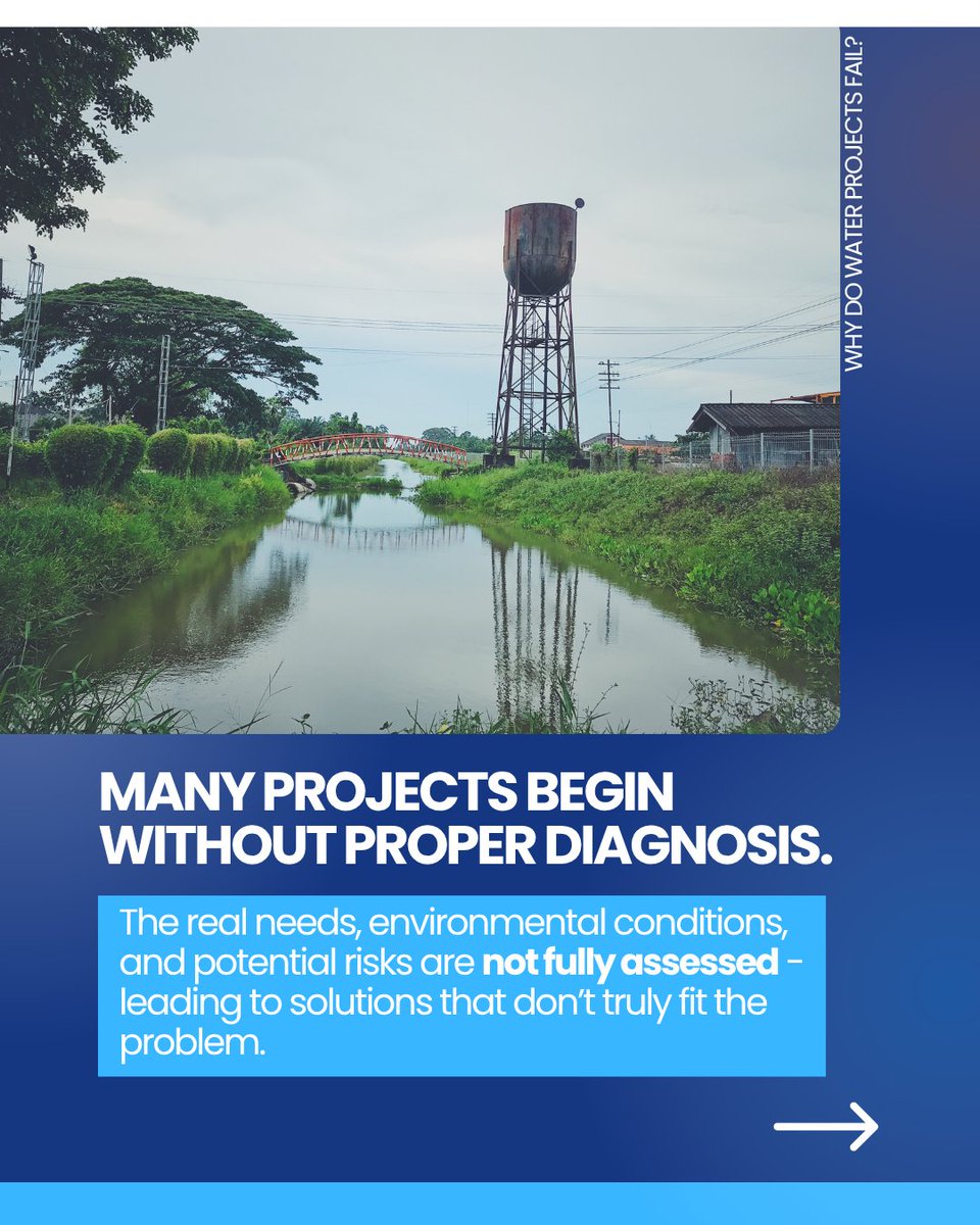Fairaction_ng's tweet photo. Most water projects don’t fail because people don’t care, they fail because the systems needed to sustain them are missing from the start.

From weak diagnosis to poor local context, limited monitoring, and lack of maintenance structures, the gaps often show up long after construction is complete.

But when water projects are designed as living systems - with proper planning, continuous tracking, and clear accountability - they don’t just exist in communities… they endure, adapt, and continue to serve over time.

#WaterAccess #SustainableDevelopment #CleanWaterForAll #WaterSystems #FairActionNigeria #SDG6
