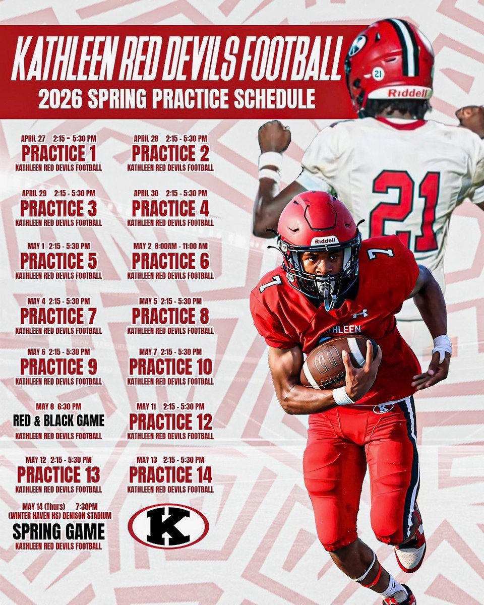 Kathleen Red Devils Football tweet media