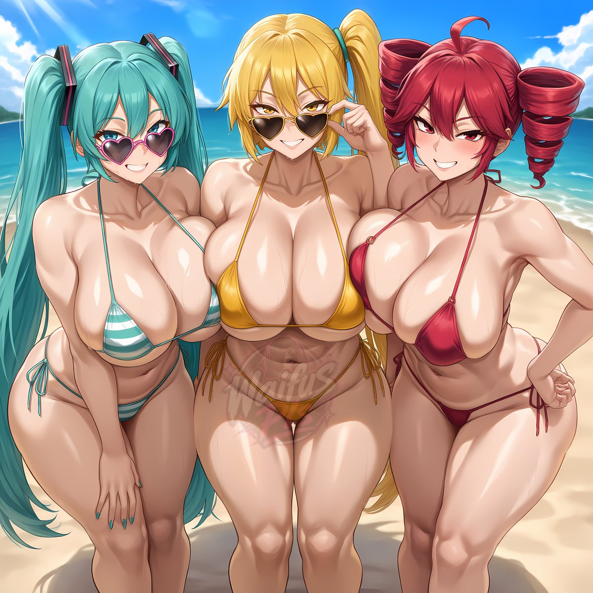 Waifus_Pls's tweet photo. Triple Baka 💙💛❤️ 🏖️ 8/8

#sfw #vocaloid #TripleBaka https://t.co/O5BdZXVheJ