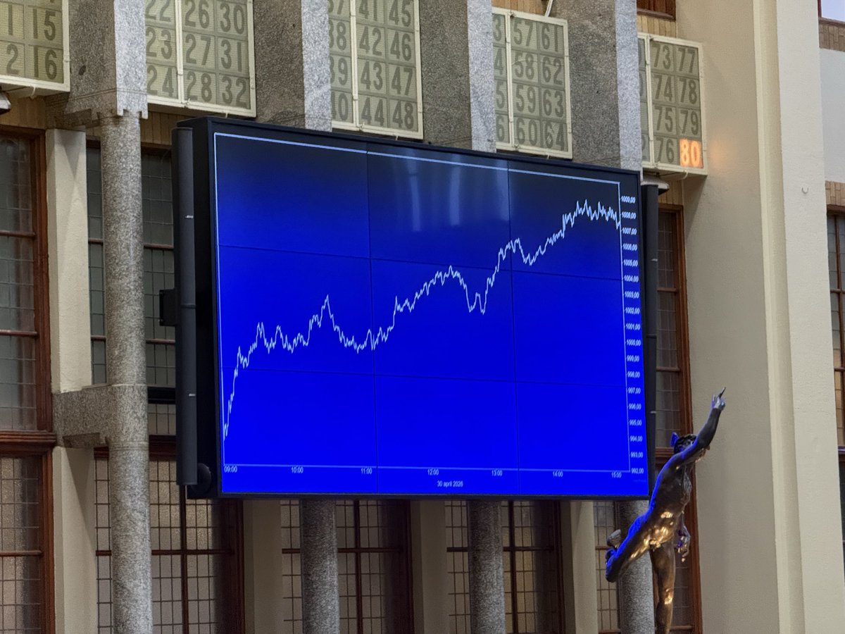 ArendJanKamp's tweet image. Wall Street gaat zo open en à +1,0% eet de #AEX van linksonder naar rechtsboven eigen grote blauwe bord lekker leeg